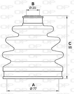 OPEN PARTS gofruotoji membrana, kardaninis velenas SJK7180.00